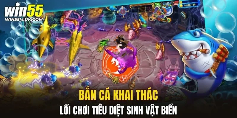 Bắn cá khai thác lối chơi tiêu diệt sinh vật biển