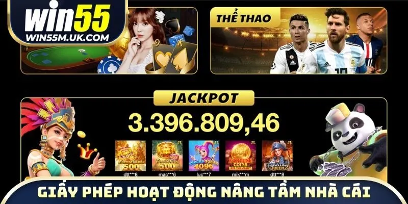Giấy phép hoạt động WIN55 giúp nâng tầm thương hiệu