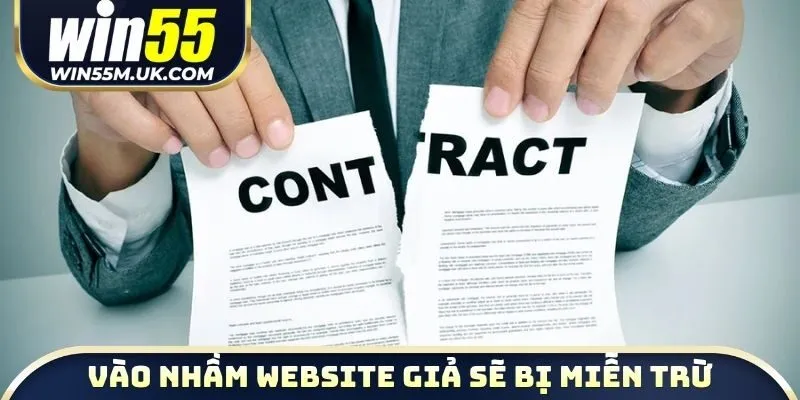 Vào nhầm website giả sẽ bị miễn trừ